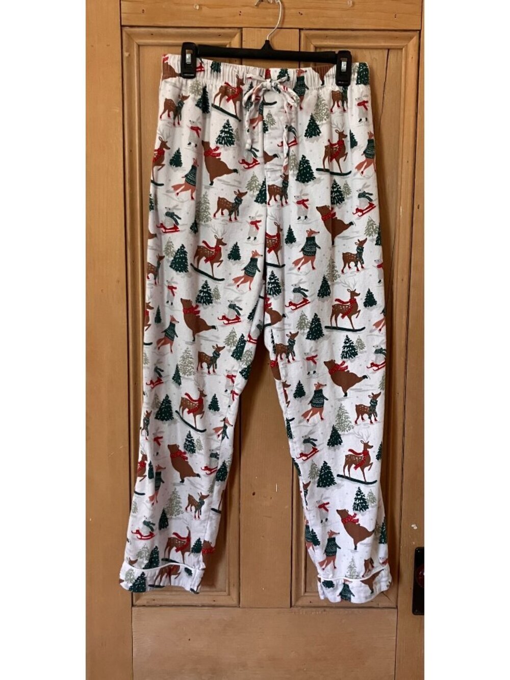 The Company Store Womens Winter Skating Animals Pajama Set Sz Small White XM EXC - Picture 10 of 12